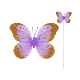 紫色蝴蝶魔法棒套装